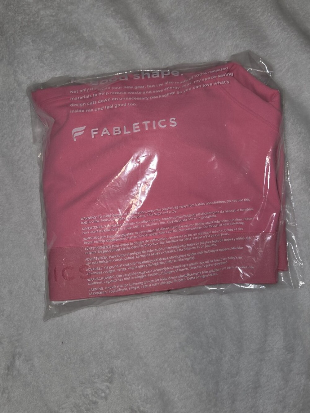 Fabletics Pink Activewear Top